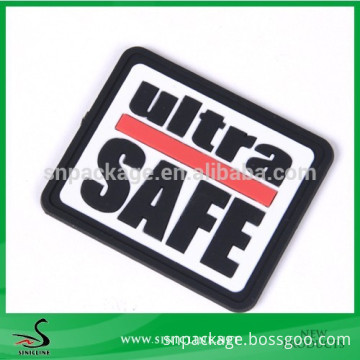 Sinicline Factory Made Square Rubber Badge for Apparel